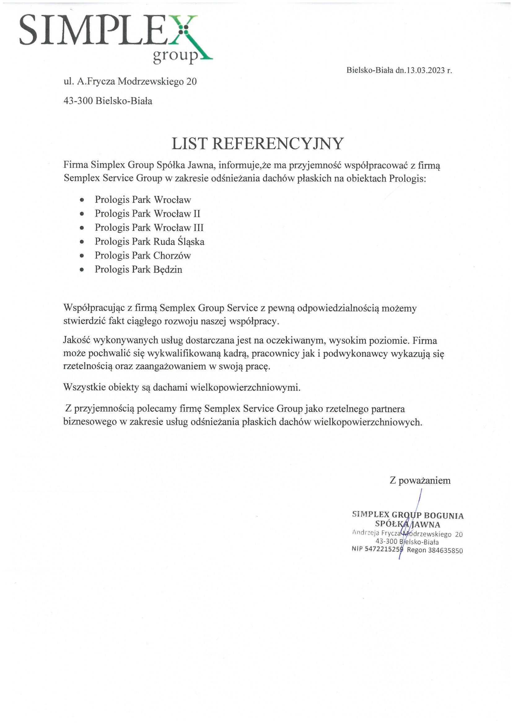 referencje simplex sp.z.o 1