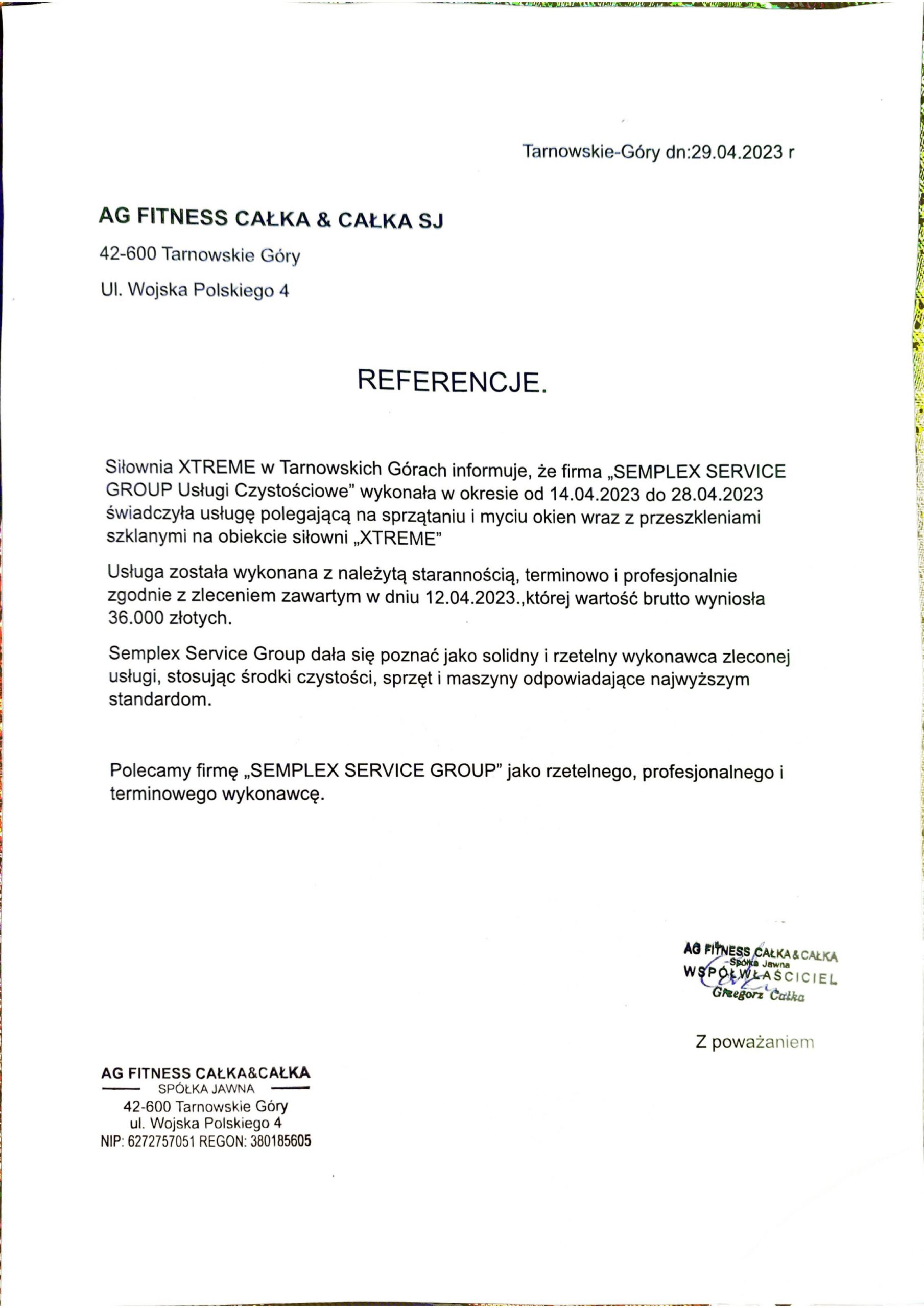 referencje sieś siłowni extrime 1